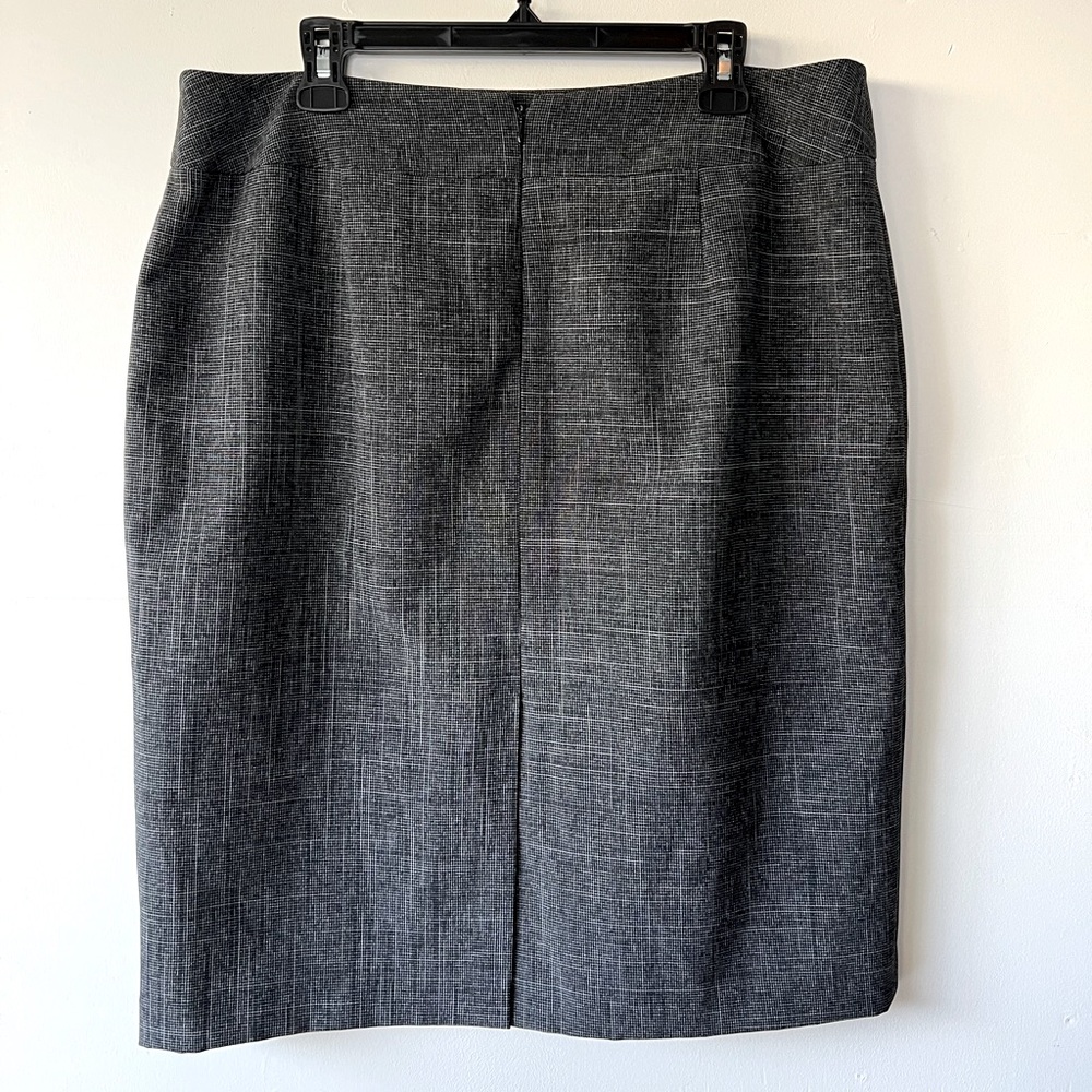 Kasper Black White Pattern Pencil Skirt, 16